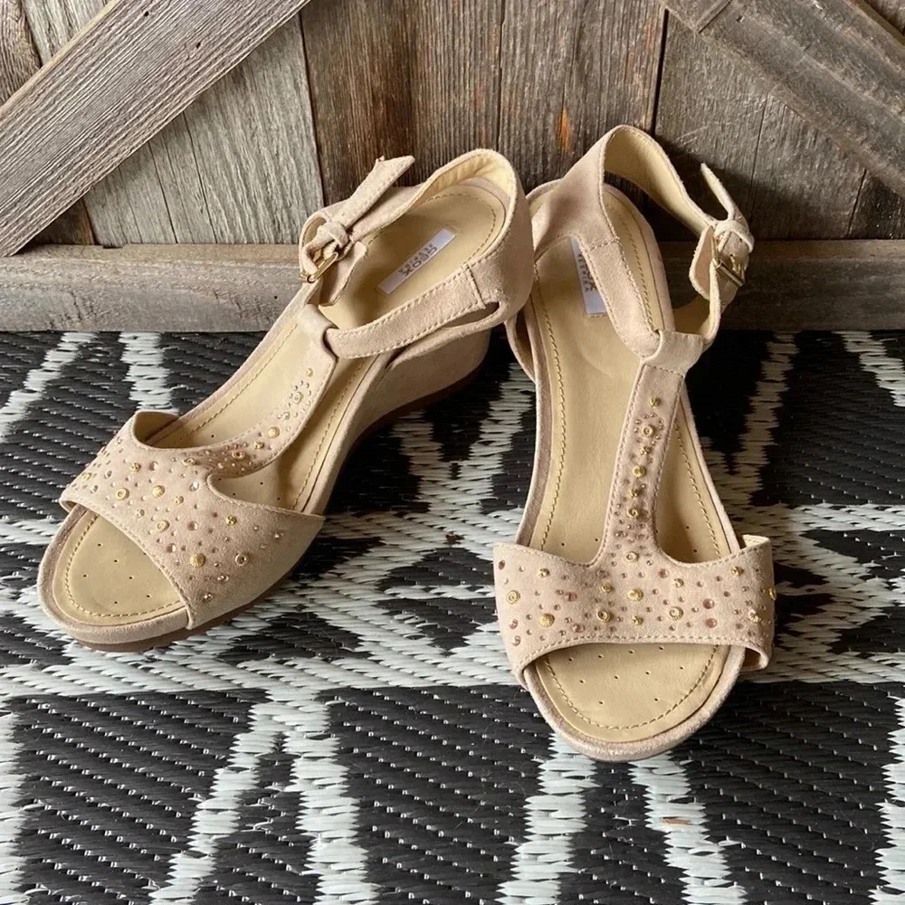 Geox Respira | Suede Wedge Sandal